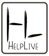 helplive black line logo